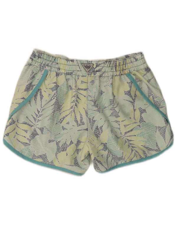 Columbia Womens Sport Shorts UK 8 Small Green Floral Polyester