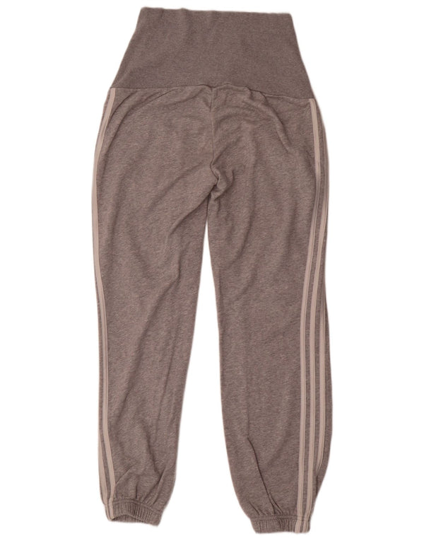 Adidas Womens Tracksuit Trousers Joggers UK 8/10 Small Grey Flecked Cotton