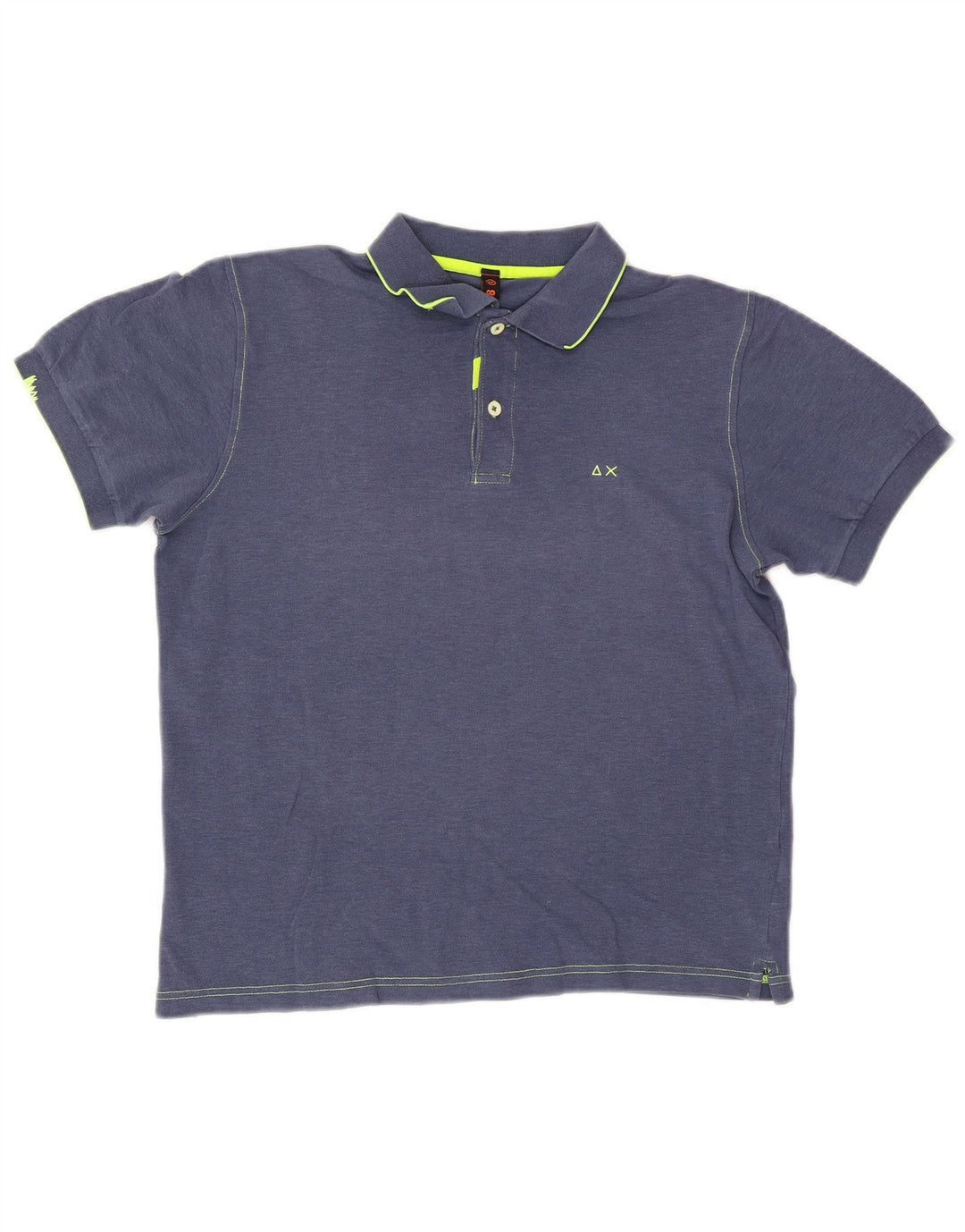 Sun68 Mens Polo Shirt Medium Navy Blue Cotton