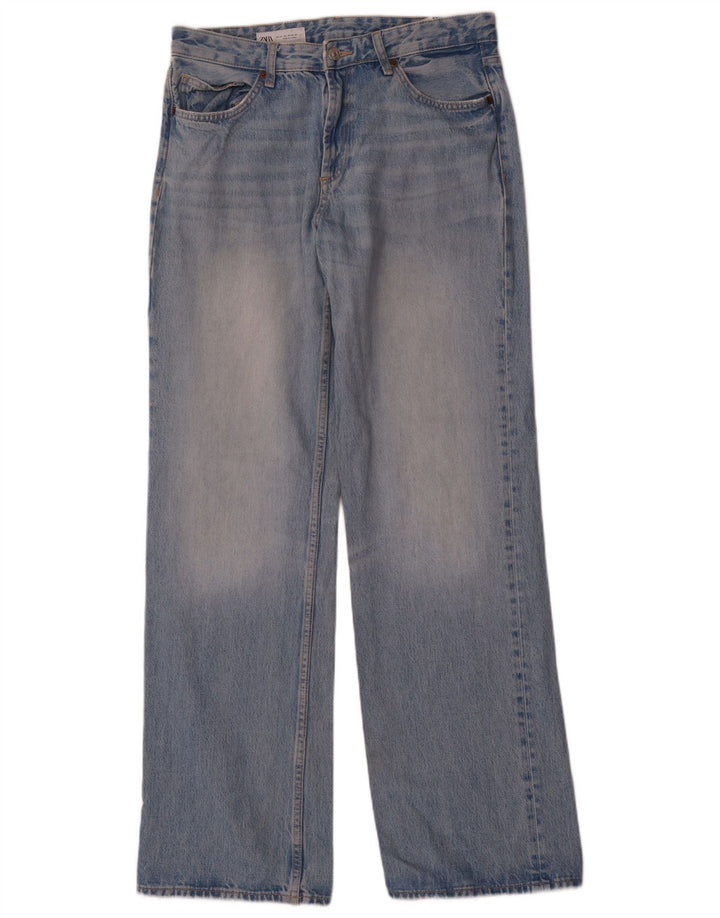 Zara Womens Straight Jeans EU 42 Large W32 L34 Blue Cotton