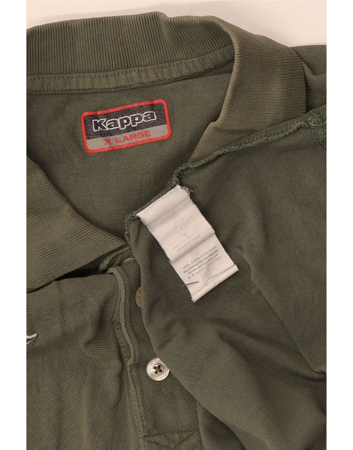 Kappa Mens Polo Shirt XL Khaki Cotton