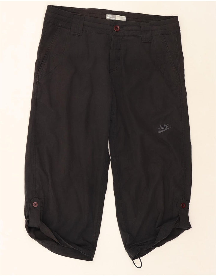 NIKE Womens Straight Capri Trousers US 10 Large W34 L21 Black Polyester Vintage Nike and Second-Hand Nike from Messina Hembry 
