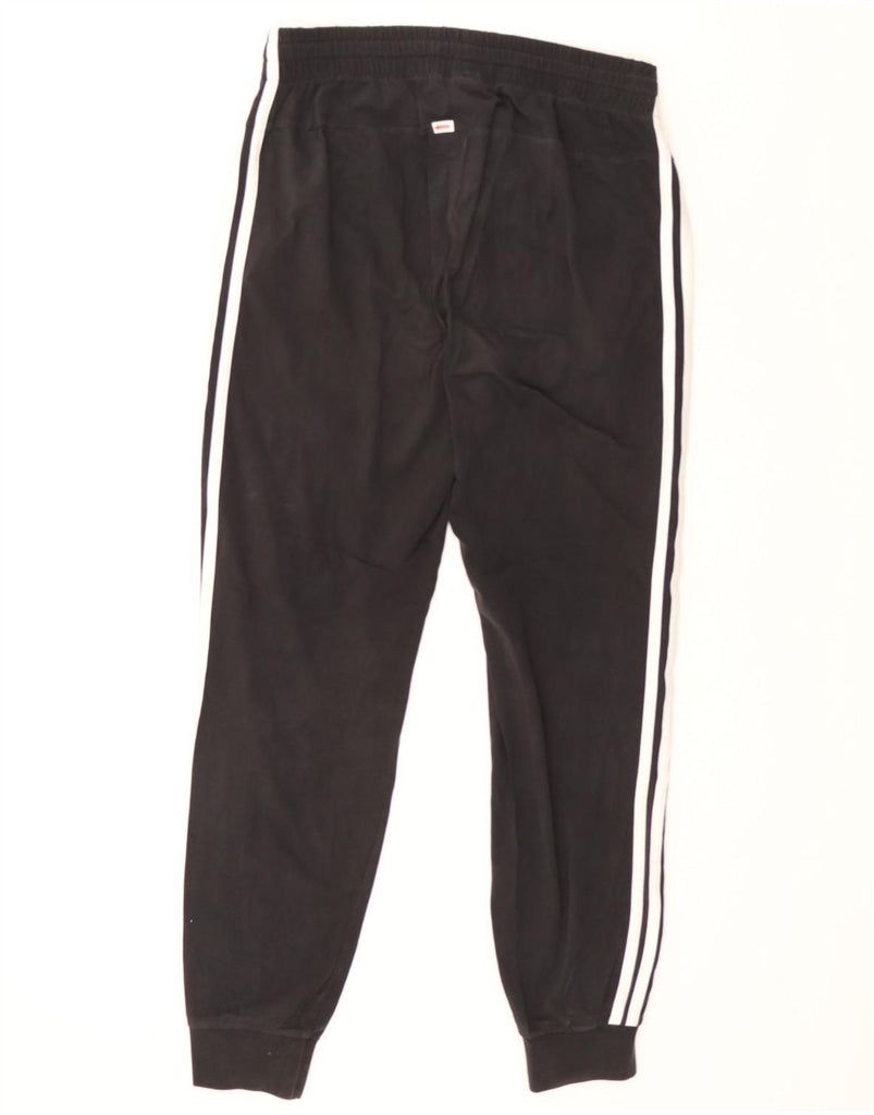 ADIDAS Womens Tracksuit Trousers Joggers UK 12/14 Medium Black Cotton Vintage Adidas and Second-Hand Adidas from Messina Hembry 