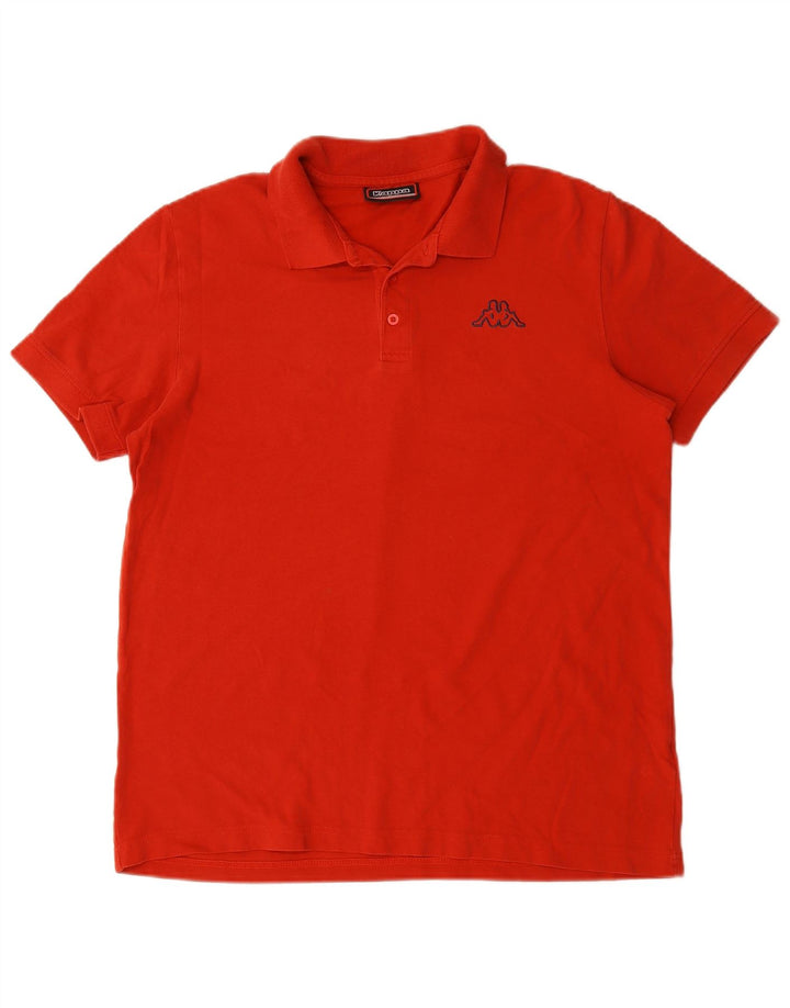 Kappa Mens Polo Shirt Large Red Cotton