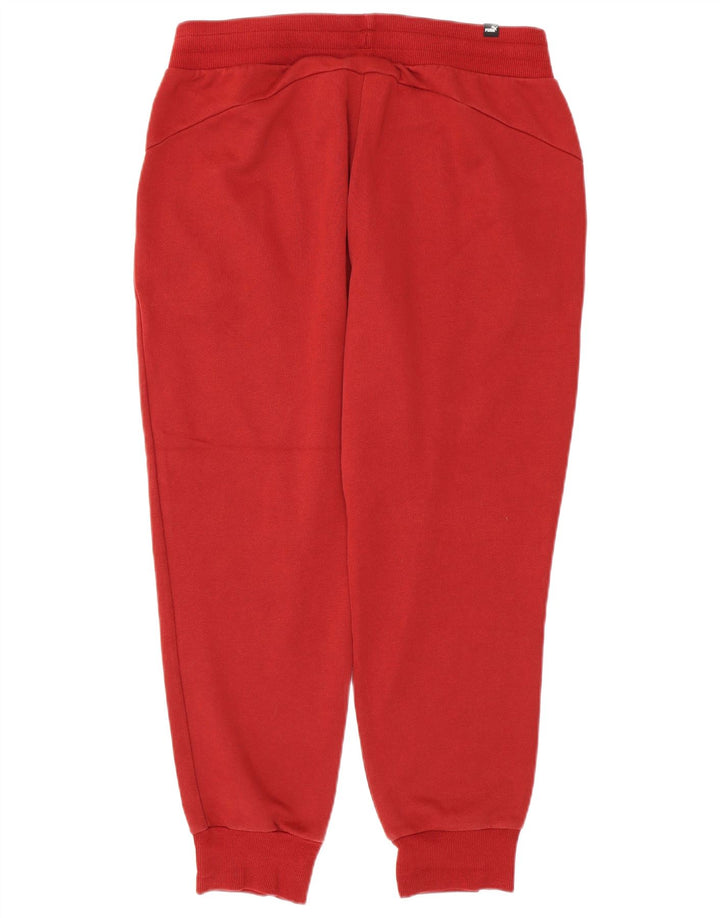 PUMA Mens Tracksuit Trousers Joggers Large  Red Cotton