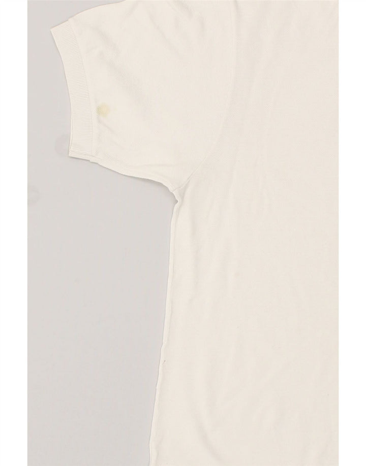 LACOSTE Mens Polo Shirt Size 3 Small White Cotton