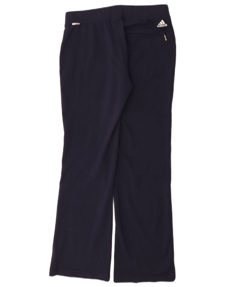 ADIDAS Womens Climalite Tracksuit Trousers UK 10 Small Navy Blue Polyester