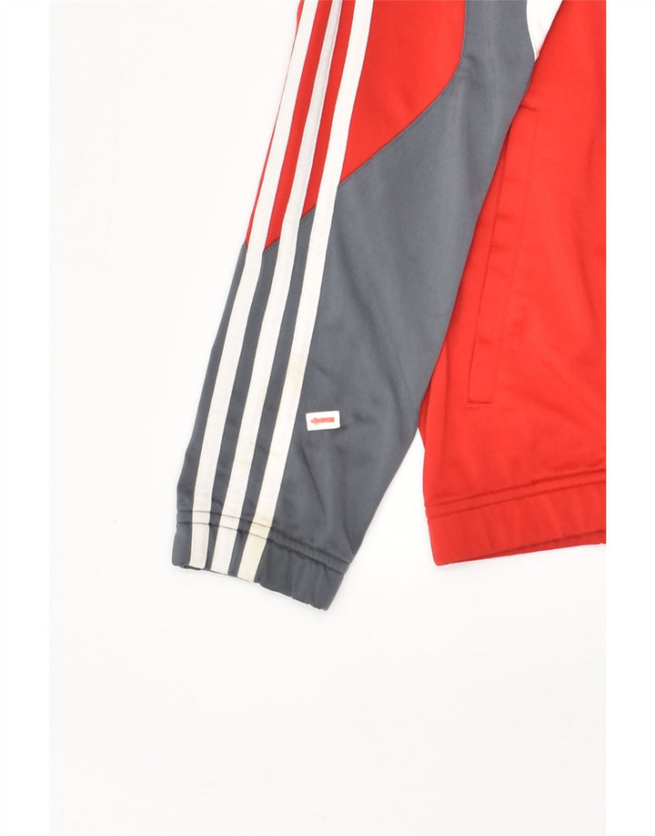 ADIDAS Boys Tracksuit Top Jacket 15-16 Years Red Colourblock Polyester | Vintage Adidas | Thrift | Second-Hand Adidas | Used Clothing | Messina Hembry 