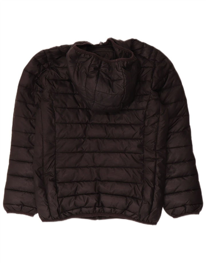 Ellesse Boys Hooded Padded Jacket 12-13 Years Black Polyester