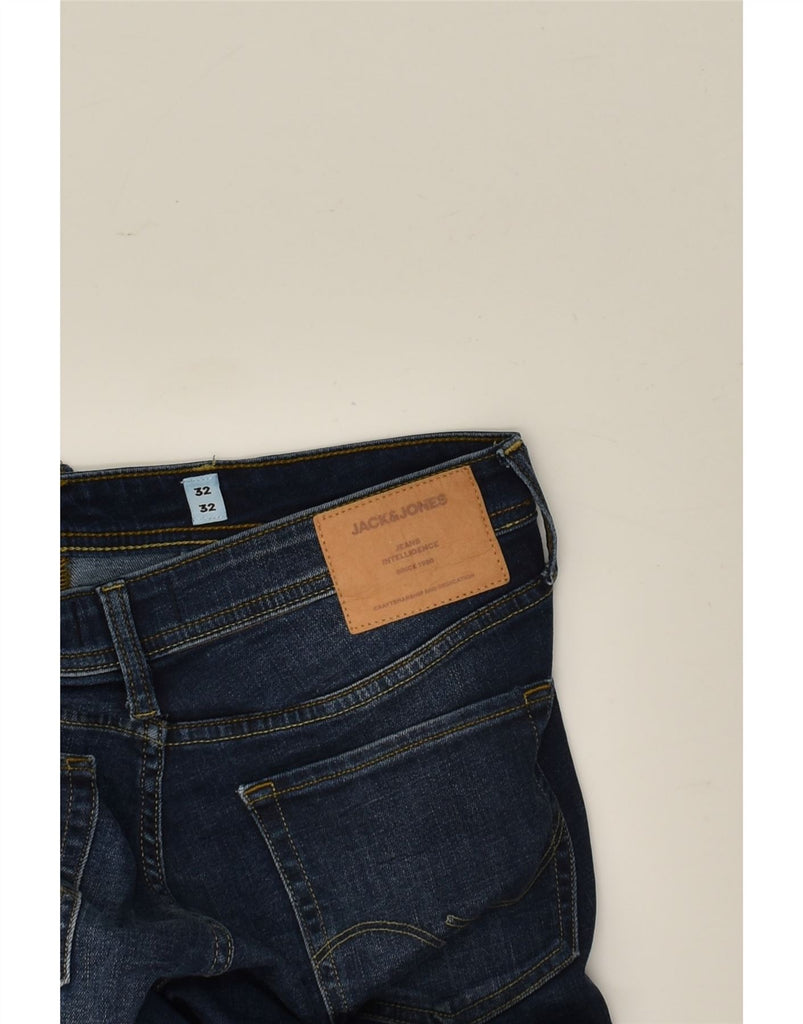 JACK & JONES Mens GLENN Slim Jeans W32 L28 Navy Blue Cotton | Vintage Jack & Jones | Thrift | Second-Hand Jack & Jones | Used Clothing | Messina Hembry 