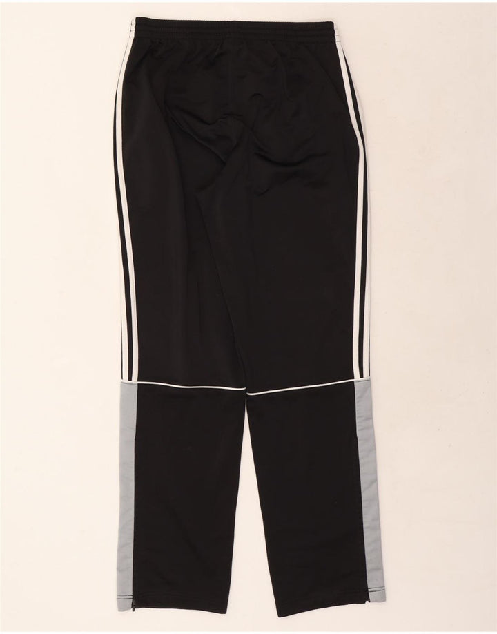 ADIDAS Mens Tracksuit Trousers Medium Black Colourblock Polyester