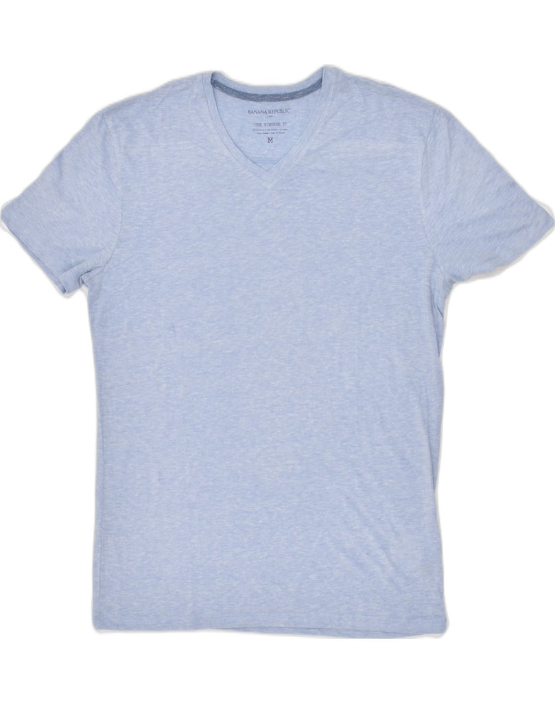 BANANA REPUBLIC Mens T-Shirt Top Medium Blue Polyester | Vintage Banana Republic | Thrift | Second-Hand Banana Republic | Used Clothing | Messina Hembry 