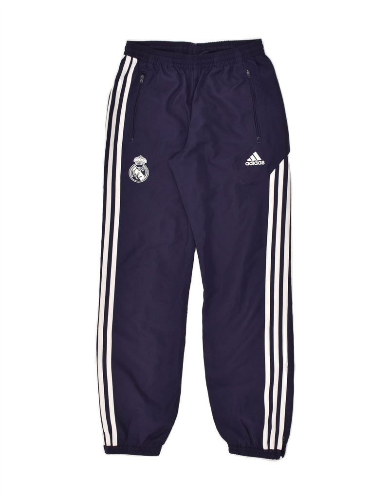 ADIDAS Boys Graphic Tracksuit Trousers Joggers 11-12 Years Navy Blue | Vintage Adidas | Thrift | Second-Hand Adidas | Used Clothing | Messina Hembry 