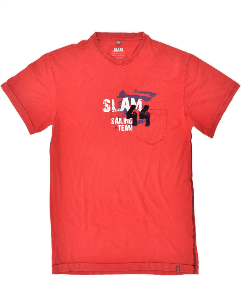 SLAM Mens Graphic T-Shirt Top Medium Red Cotton | Vintage Slam | Thrift | Second-Hand Slam | Used Clothing | Messina Hembry 