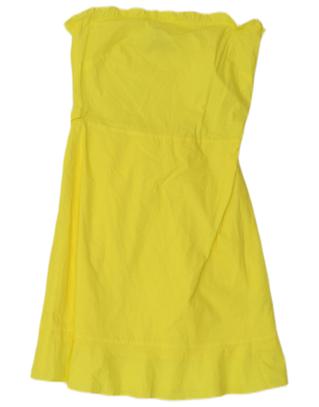 Oasis Womens Strapless Dress UK 10 Small Yellow Viscose