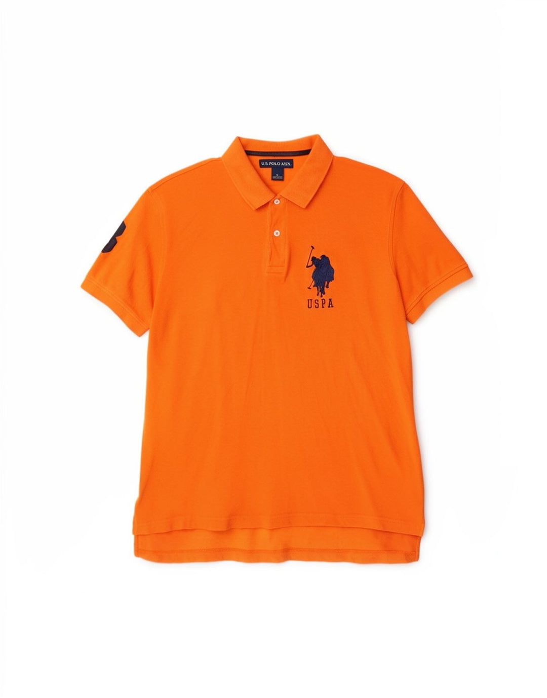 U.S. Polo Assn. Mens Shirt Large Orange Cotton