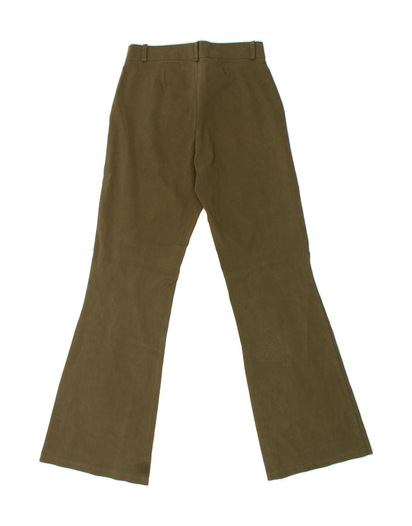 ONLY Womens Flare Chino Trousers EU 38 Medium W28 L31 Khaki Viscose Vintage Only and Second-Hand Only from Messina Hembry 