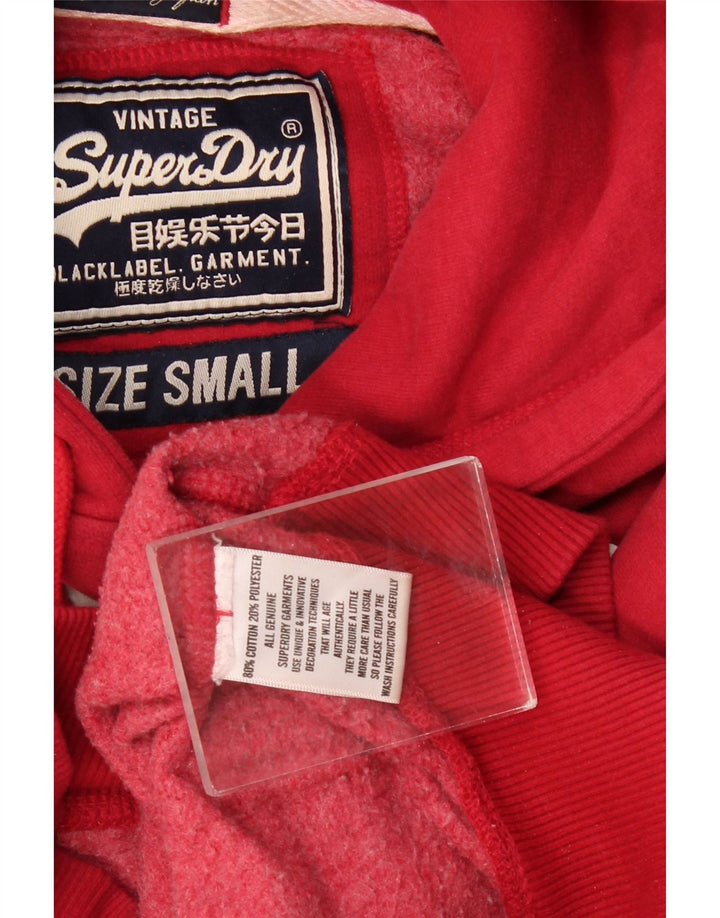 Superdry Mens Graphic Hoodie Jumper Small Red Cotton