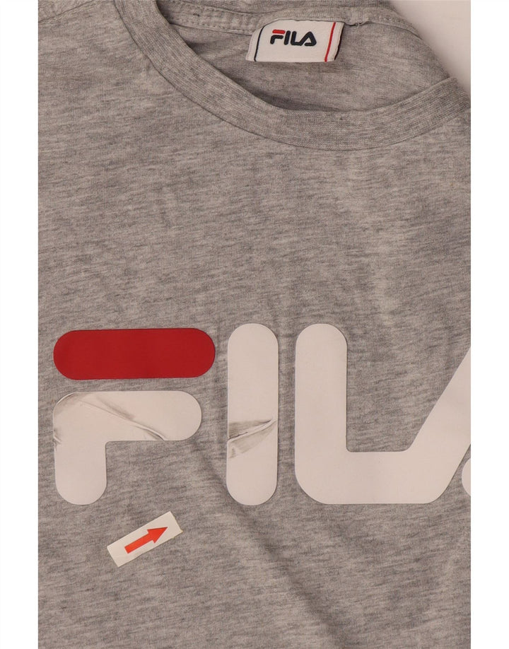 Fila Mens Graphic T-Shirt Top Medium Grey Cotton