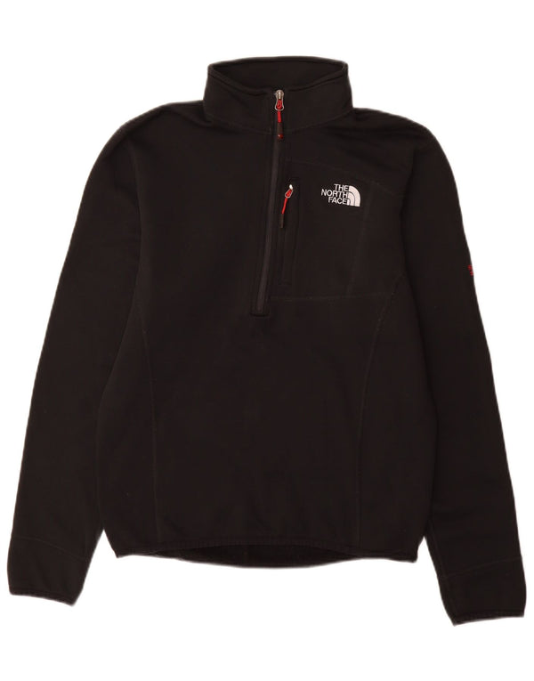The North Face Mens Zip Neck Sweatshirt Jumper Small Black Polyester