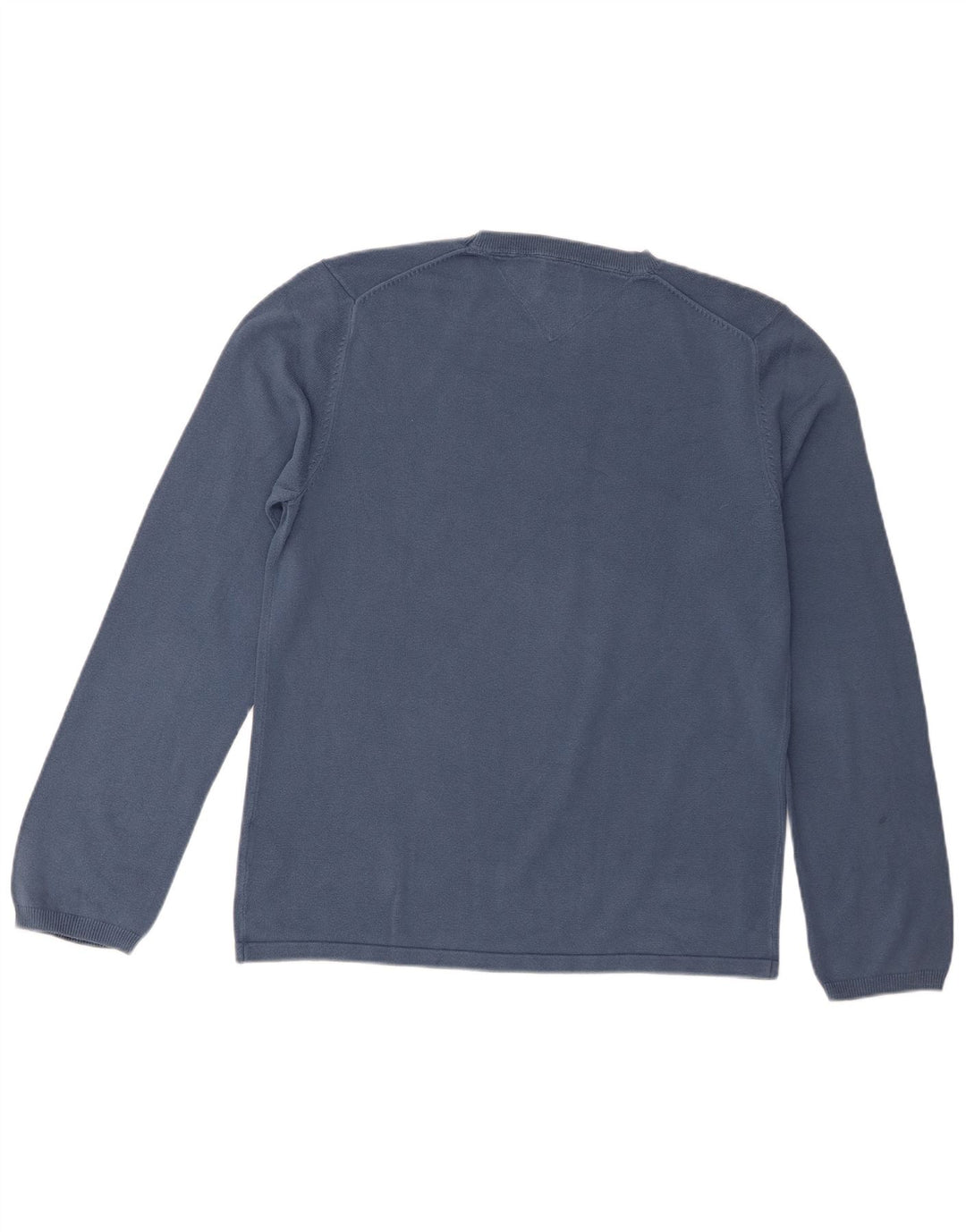 Tommy Hilfiger Mens Crew Neck Jumper Sweater Large Blue Cotton