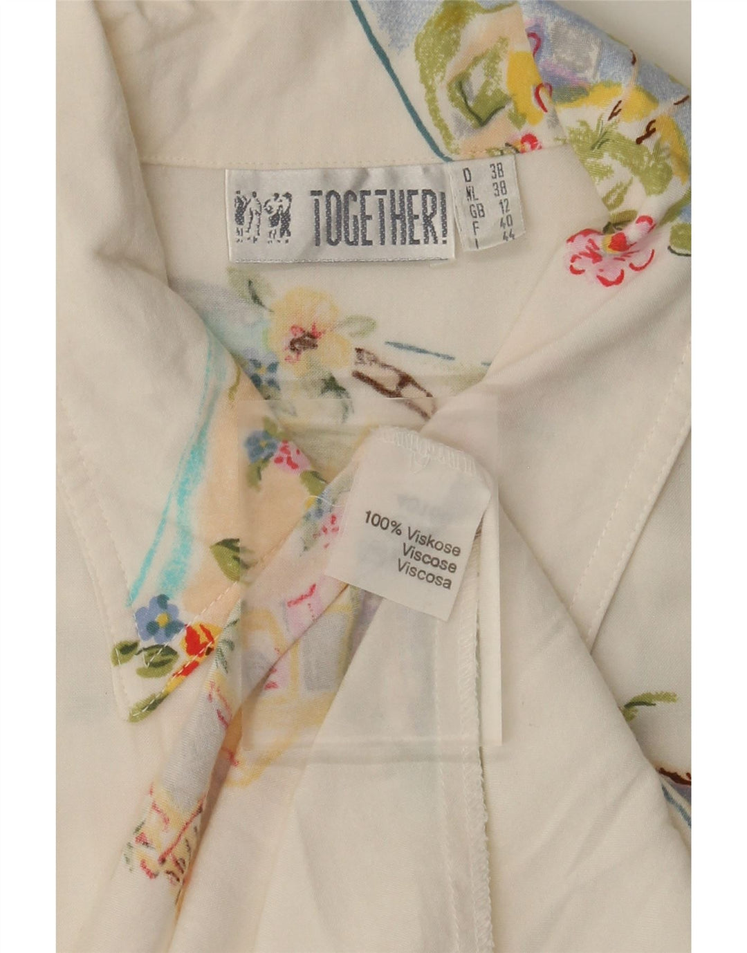 Together Womens Sleeveless Maxi Shirt Dress UK 12 Medium White Patchwork