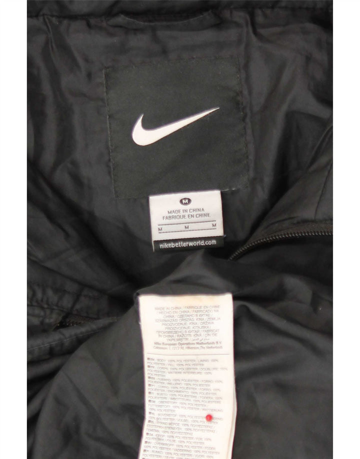 Nike Mens Graphic Padded Jacket UK 38 Medium Black Polyester