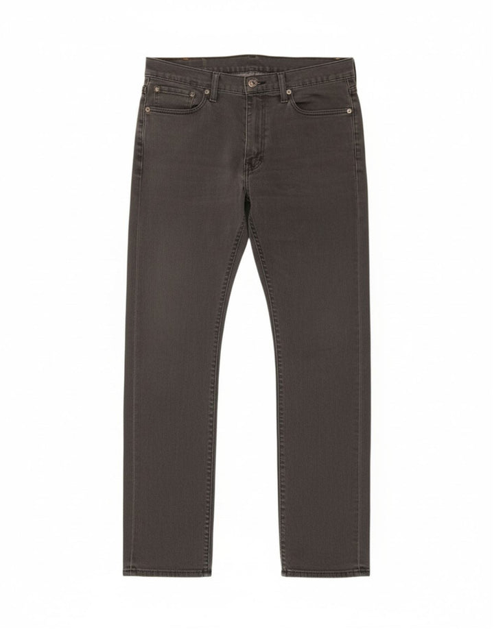 Levi's Mens 513 Slim Straight Jeans W33 L34 Grey Cotton