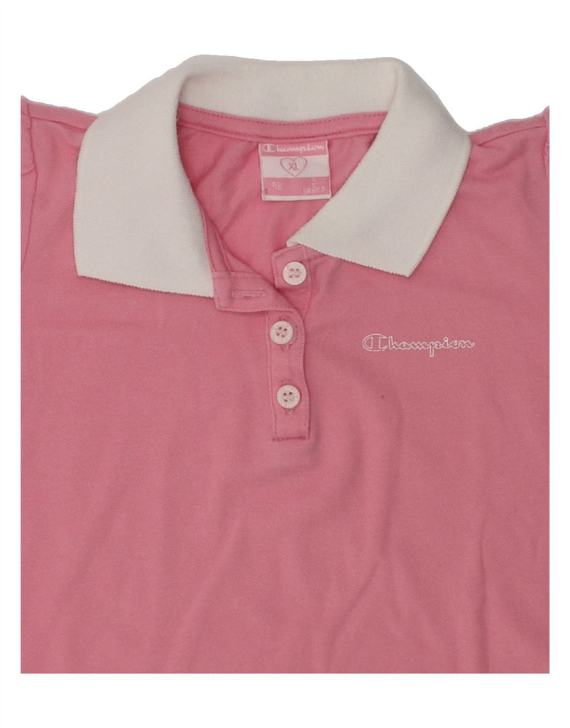 CHAMPION Girls Polo Shirt 2-3 Years Pink Cotton | Vintage Champion | Thrift | Second-Hand Champion | Used Clothing | Messina Hembry 