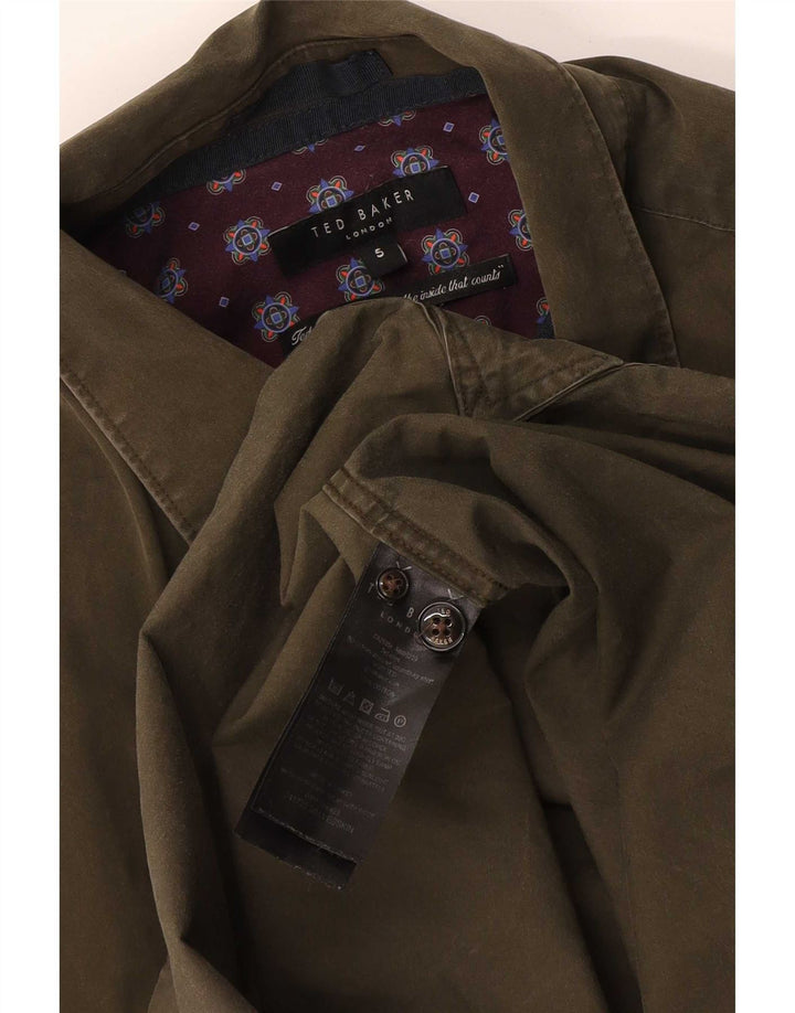 Ted Baker Mens Shirt Size 5 XL Khaki Cotton