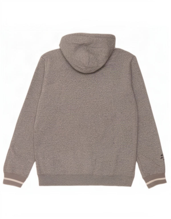Adidas Mens Graphic Hoodie Jumper Medium Grey Flecked Cotton
