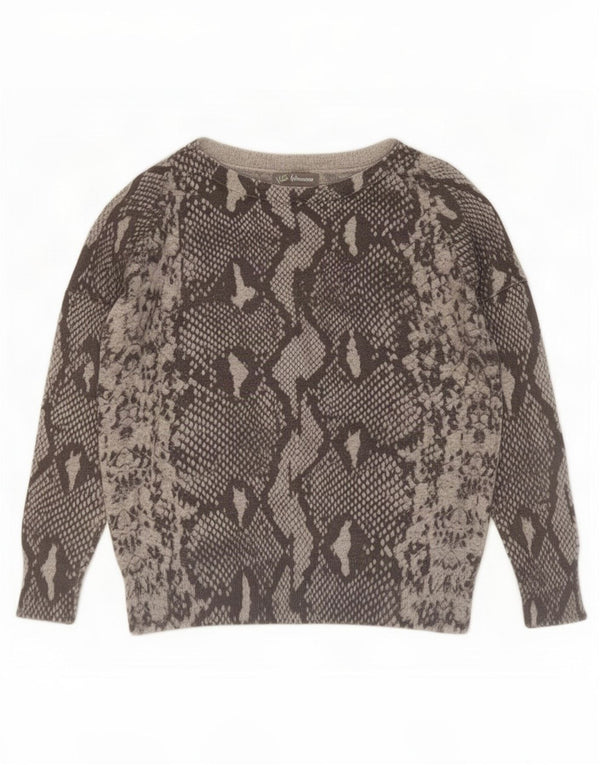 Marks & Spencer Womens Boat Neck Jumper Sweater UK 14 Large Grey