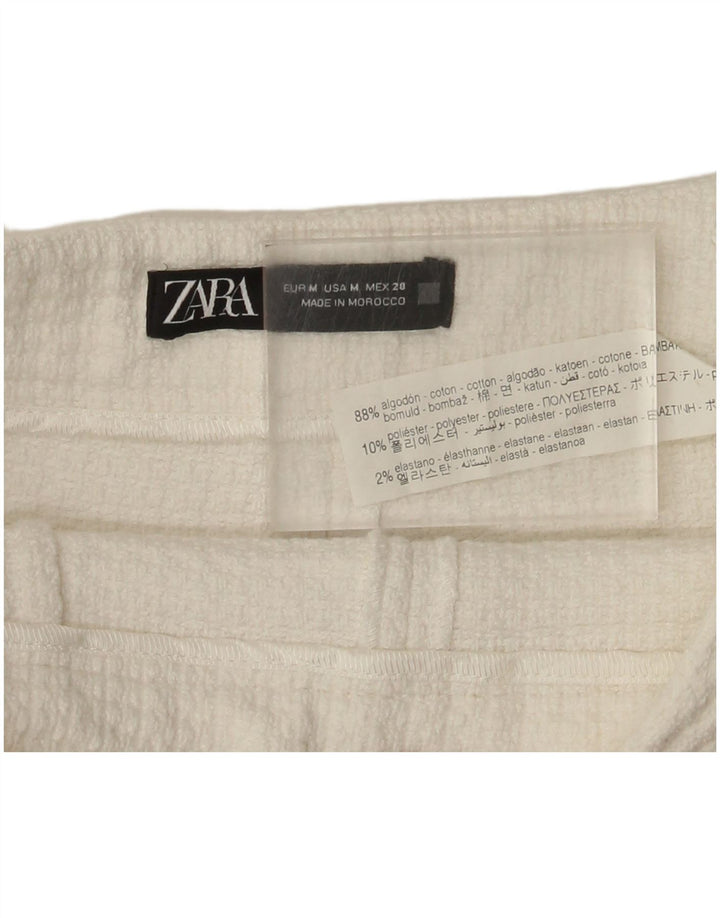 Zara Womens Casual Shorts Medium W28  White Cotton