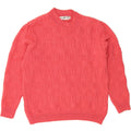 VINTAGE Womens Crew Neck Jumper Sweater US 22/24 3XL Pink Polyester Vintage Vintage and Second-Hand Vintage from Messina Hembry 