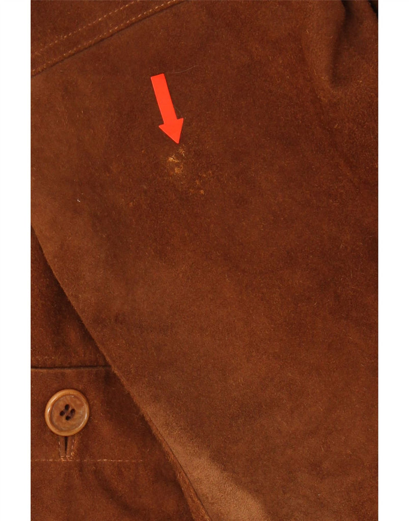 WERTHER Mens Suede 2 Button Blazer Jacket IT 54 2XL Brown Leather Vintage Werther and Second-Hand Werther from Messina Hembry 