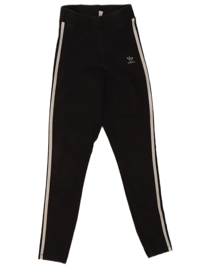 Adidas Womens Leggings UK 8 Small Black Cotton