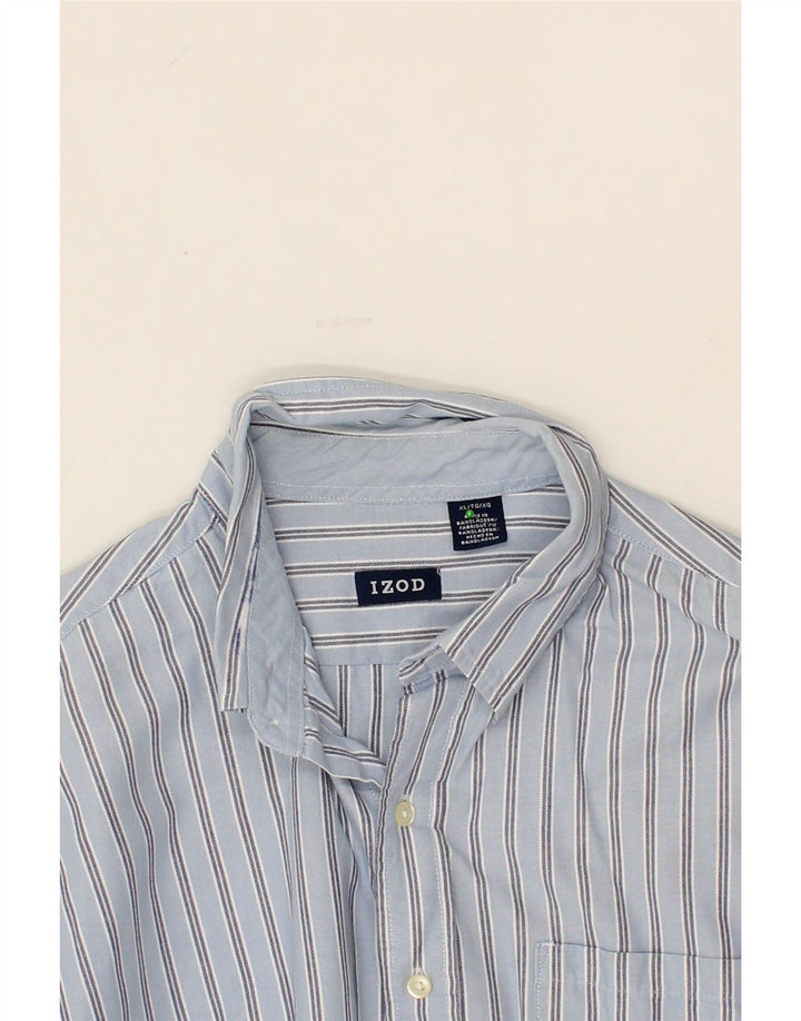 IZOD Mens Big & Tall Shirt XL Blue Striped Cotton Vintage Izod and Second-Hand Izod from Messina Hembry 