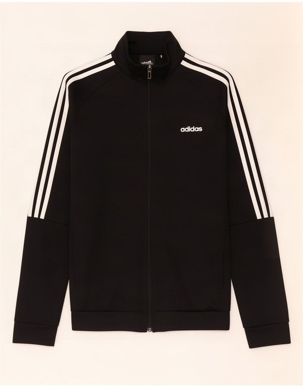 Adidas Womens Climalite Tracksuit Top Jacket UK 12/14 Medium Black