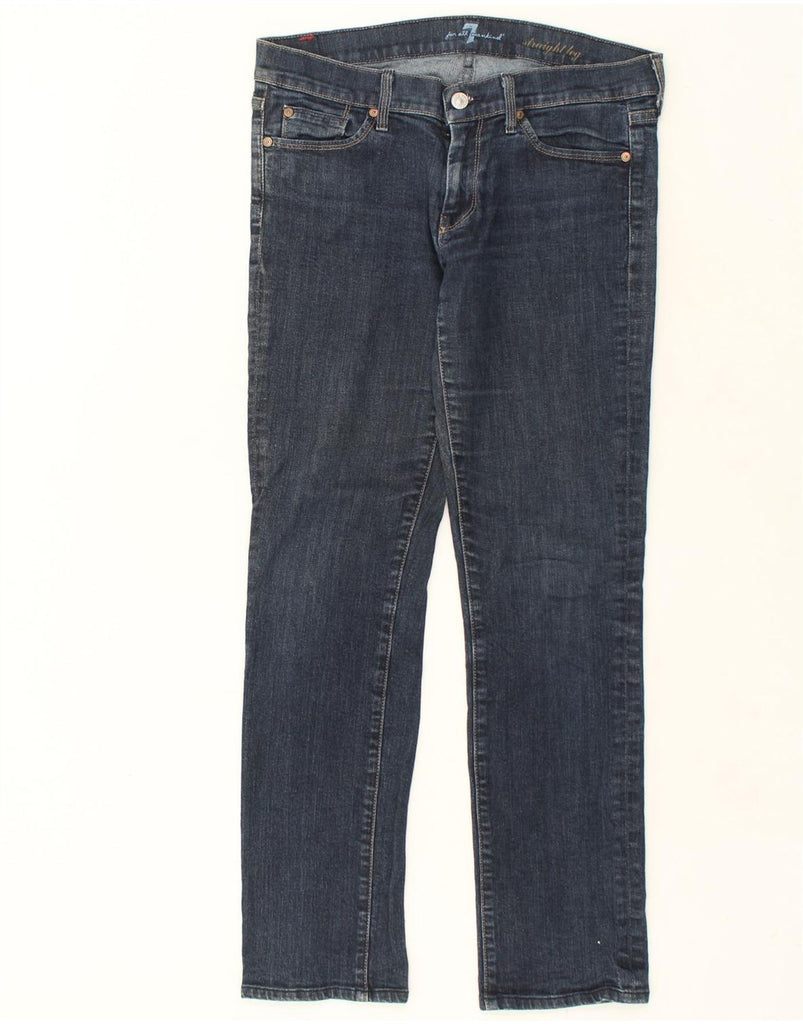 7 FOR ALL MANKIND Womens Straight Jeans W29 L29 Blue Cotton | Vintage 7 For All Mankind | Thrift | Second-Hand 7 For All Mankind | Used Clothing | Messina Hembry 