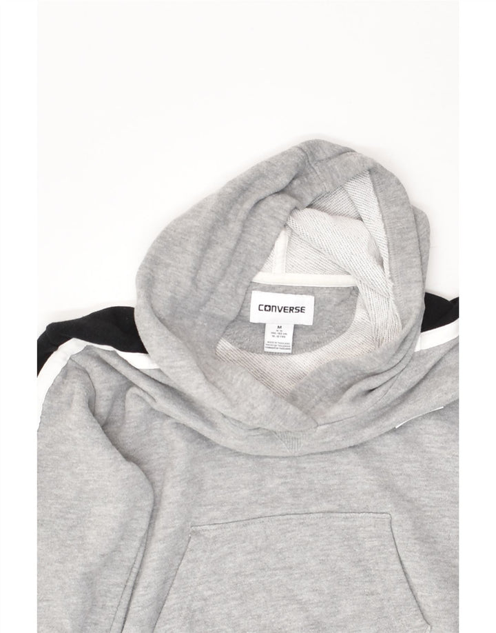 CONVERSE Boys Crop Hoodie Jumper 10-11 Years Medium  Grey | Vintage Converse | Thrift | Second-Hand Converse | Used Clothing | Messina Hembry 