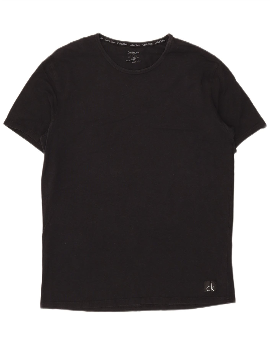 Calvin Klein Mens T-Shirt Top Large Black Cotton