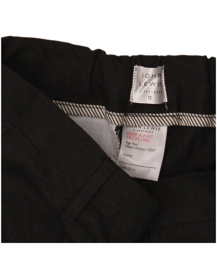 John Lewis Boys Straight Suit Trousers 10-11 Years W25 L27 Grey Polyester