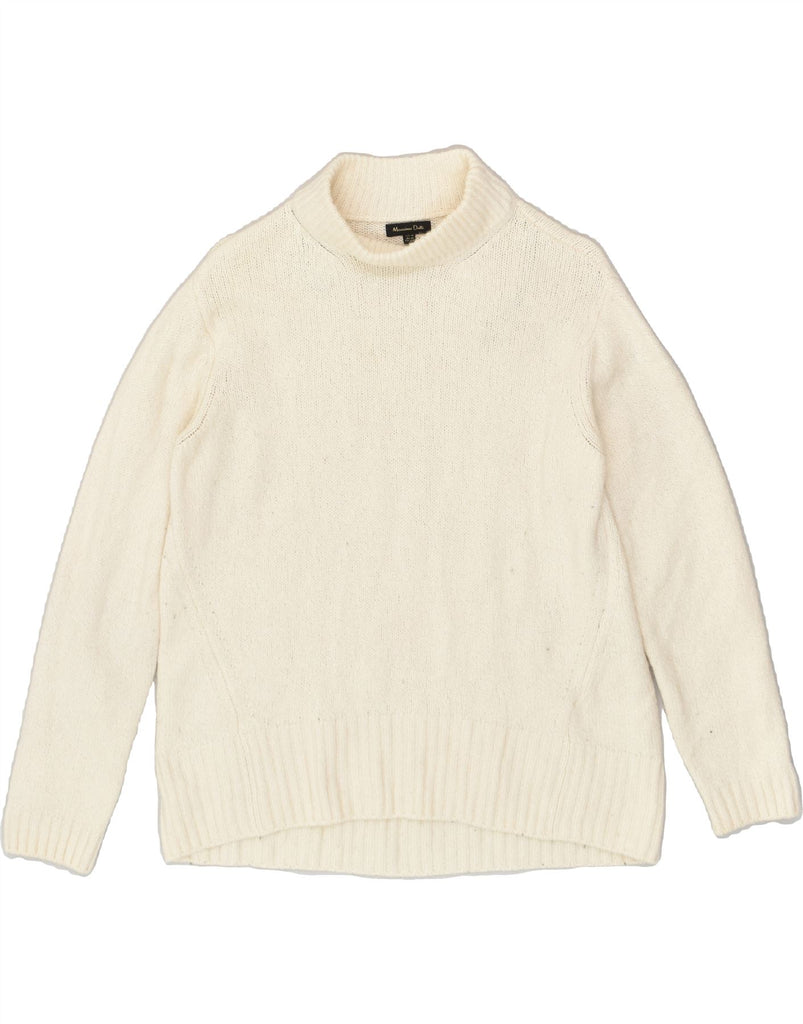 MASSIMO DUTTI Womens Turtle Neck Jumper Sweater UK 6 XS Off White Wool | Vintage Massimo Dutti | Thrift | Second-Hand Massimo Dutti | Used Clothing | Messina Hembry 