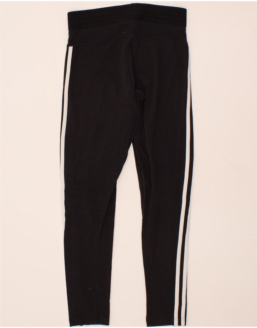 ADIDAS Womens Leggings UK 8/10 Small Black Cotton Vintage Adidas and Second-Hand Adidas from Messina Hembry 