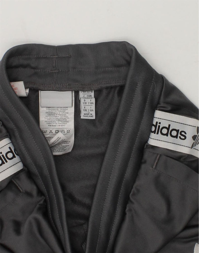 ADIDAS Boys Tracksuit Trousers Joggers 7-8 Years Grey Polyester | Vintage Adidas | Thrift | Second-Hand Adidas | Used Clothing | Messina Hembry 