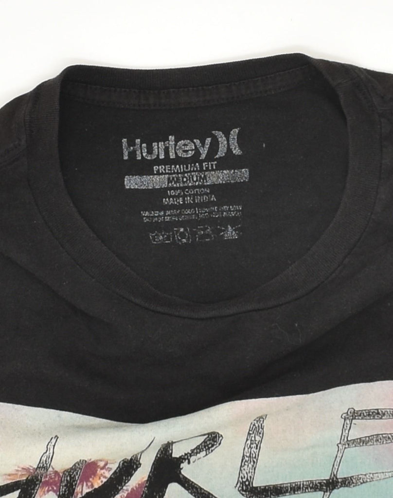 HURLEY Mens Premium Fit Graphic T-Shirt Top Medium Black Cotton | Vintage Hurley | Thrift | Second-Hand Hurley | Used Clothing | Messina Hembry 