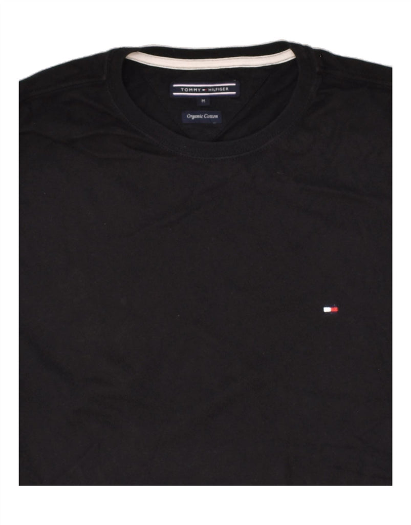 TOMMY HILFIGER Mens T-Shirt Top Medium Black Cotton | Vintage Tommy Hilfiger | Thrift | Second-Hand Tommy Hilfiger | Used Clothing | Messina Hembry 