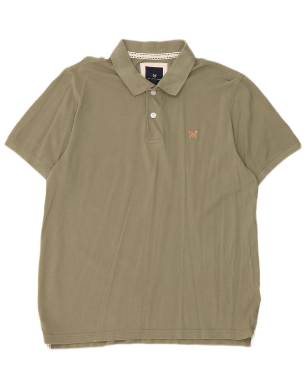 Crew Clothing Mens Polo Shirt Large Khaki Cotton
