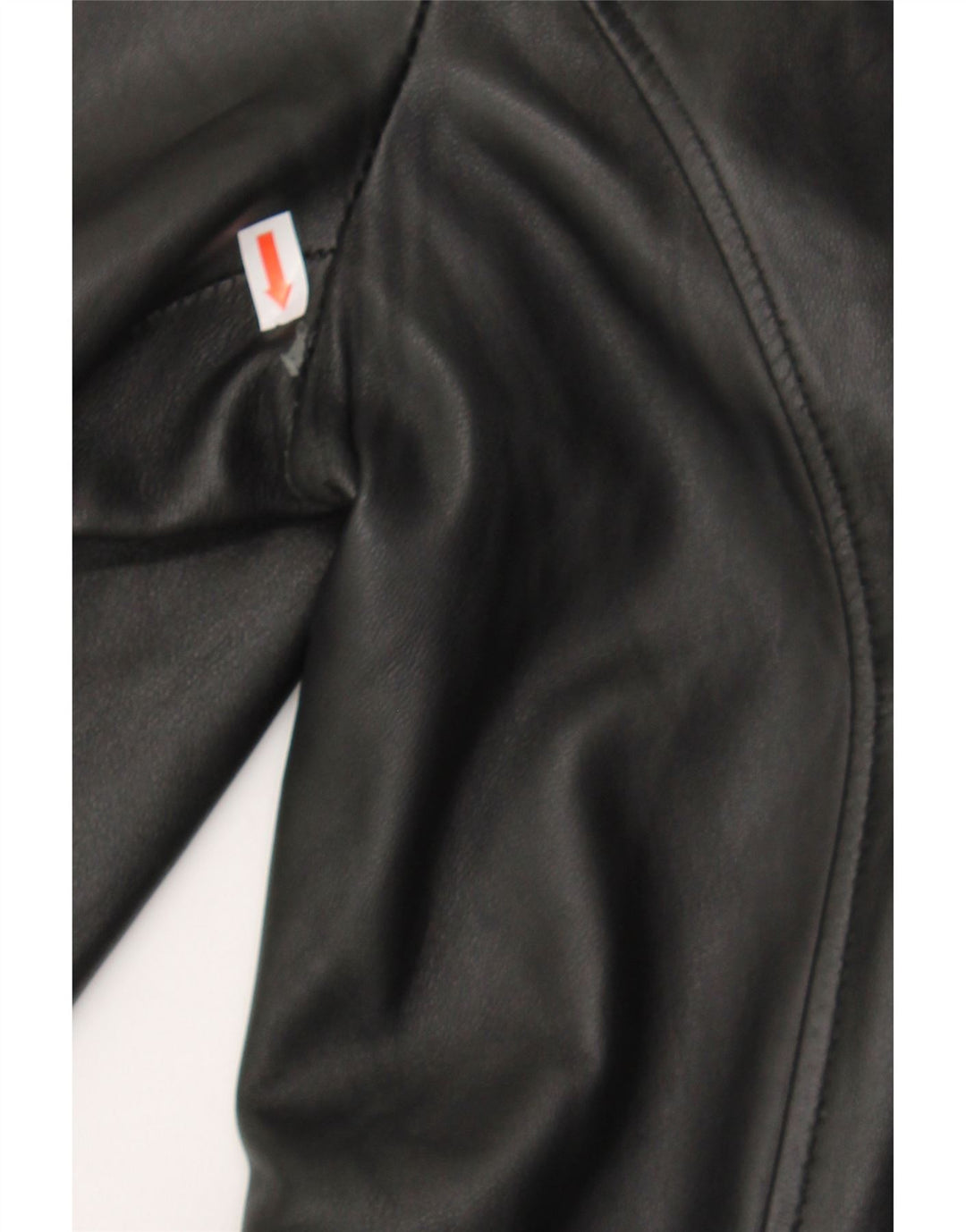 SUMMIT Womens 3 Button Leather Blazer Jacket UK 12 Medium Black Leather Vintage Summit and Second-Hand Summit from Messina Hembry 