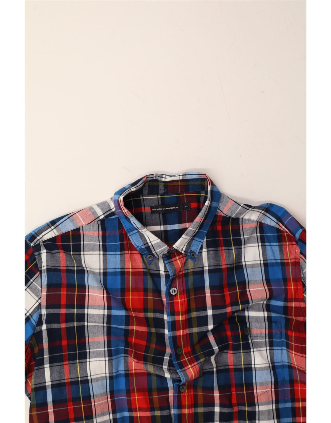 FRENCH CONNECTION Mens Shirt XL Multicoloured Check Cotton Vintage French Connection and Second-Hand French Connection from Messina Hembry 